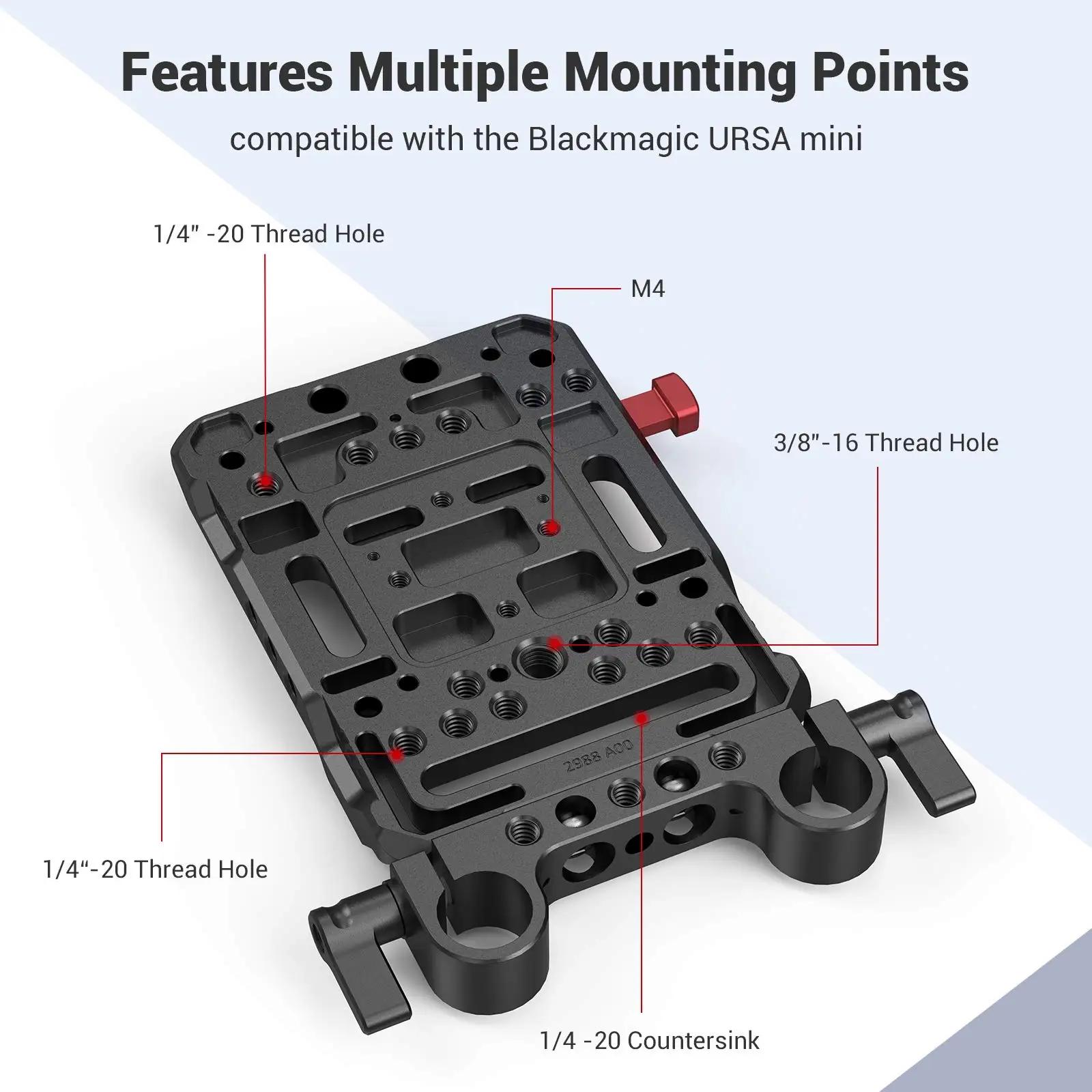 SmallRig – plaque de batterie à montage en V, plaque de batterie à montage en V avec double pince à