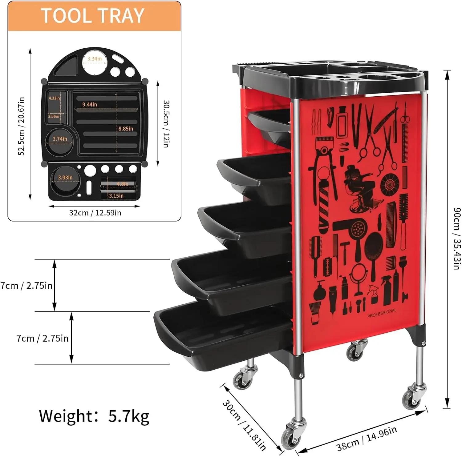 Chariot de rangement pour outils de coiffure, chariot roulant pour salon de coiffure, armoire mobile