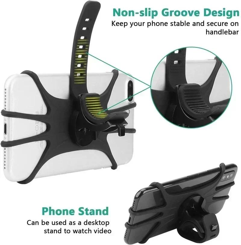 Accessoires universels pour Scooter, Support élastique antichoc en Silicone, Support pour téléphone
