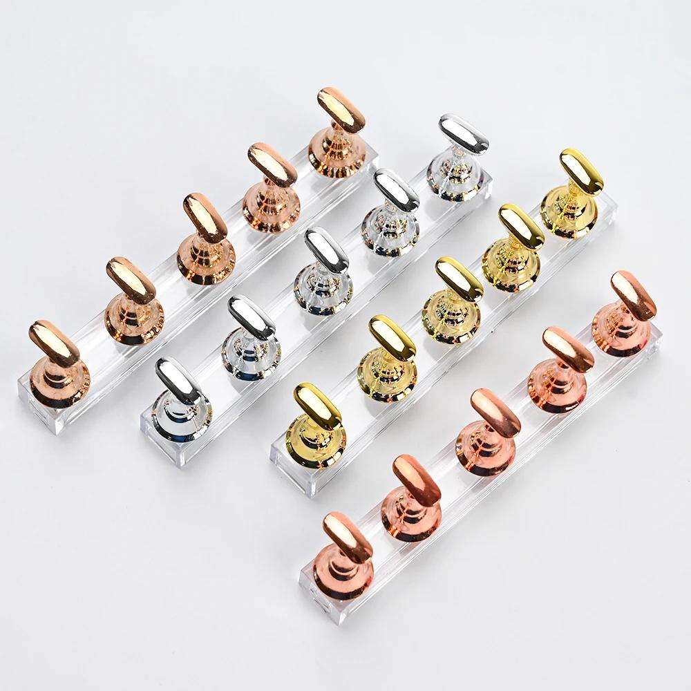 Support magnétique pour ongles à pression, 5 pièces, présentoir de faux ongles, support de pratique