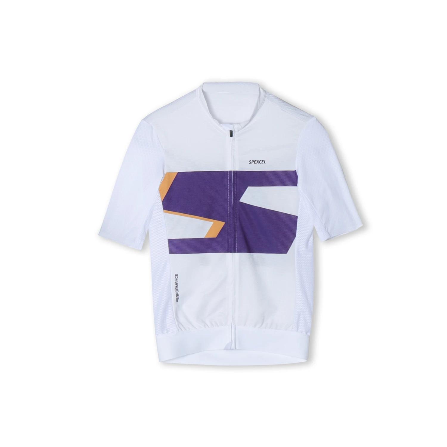 SPEXCEL-Maillot de Cyclisme PRO à Manches Courtes, Adapté à la Course Italienne, Tissu observateur e