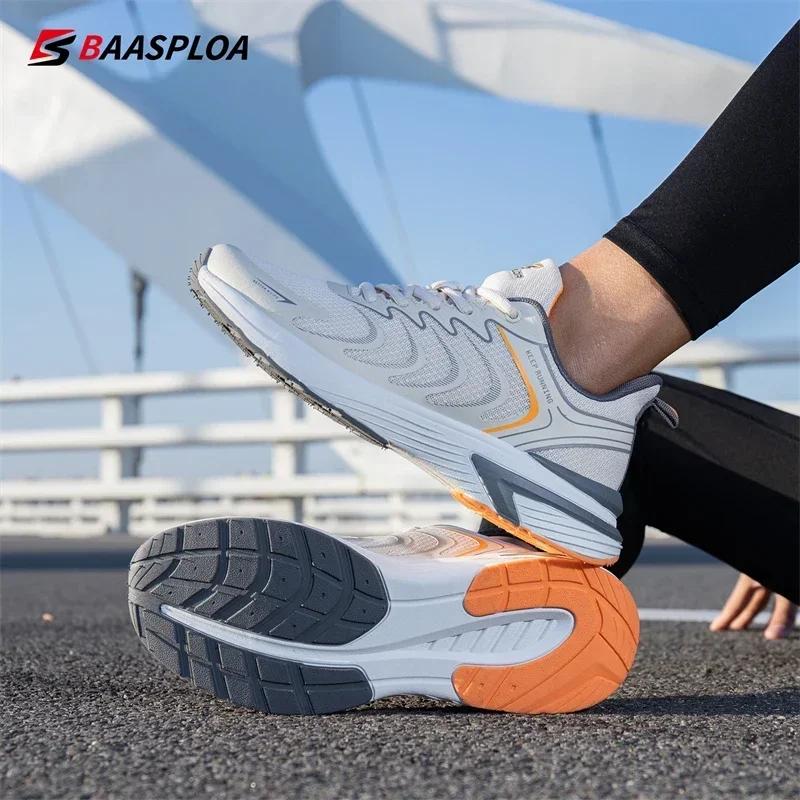 Baasploa – chaussures de course légères en maille respirante pour hommes, baskets de sport confortab