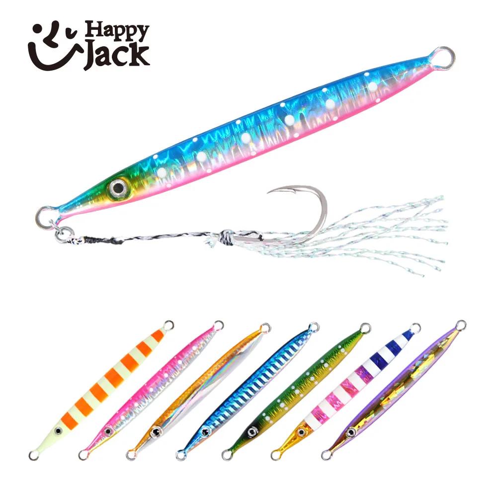 HappyJack métal gabarits coulant rapide 15G 25G 30G lumineux métal gabarit pêche gabarits cuillère a