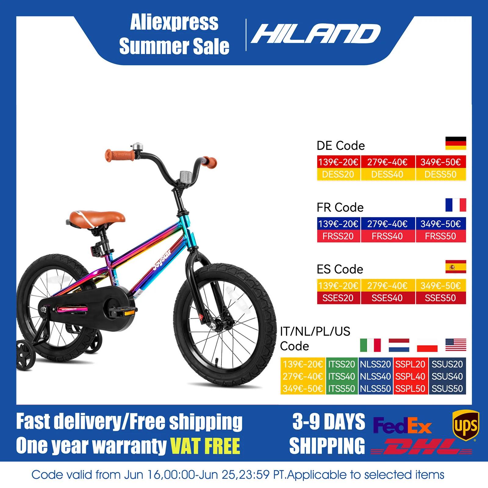 YSTAR-Vélo de style BMX pour enfants avec roues d'entraînement, chaîne US Warehouse, garçons et fill
