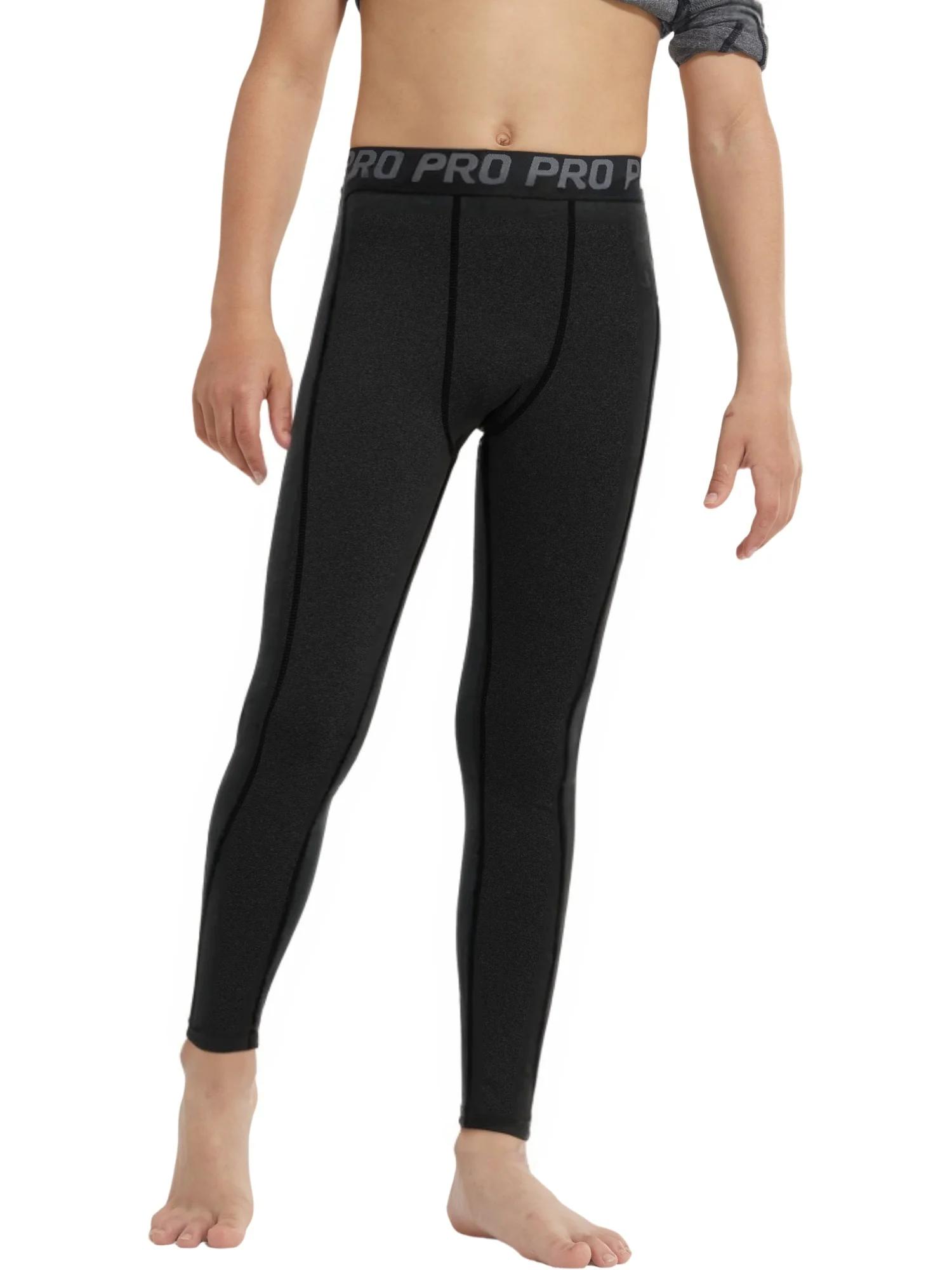 Leggings de Compression pour jeunes garçons, collants d'entraînement athlétique, de course, de sport
