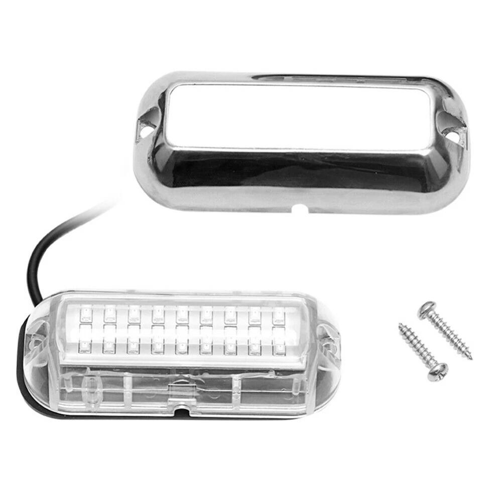 2 pièces 27LED bleu/blanc/rouge lumières étanches en acier inoxydable ponton sous-marin pour arrière