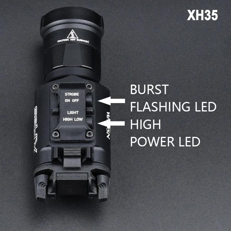 Tactique Surefir X300 X300U Ultra X300V XH35 pistolet en métal lumière stroboscopique LED adapté 20m