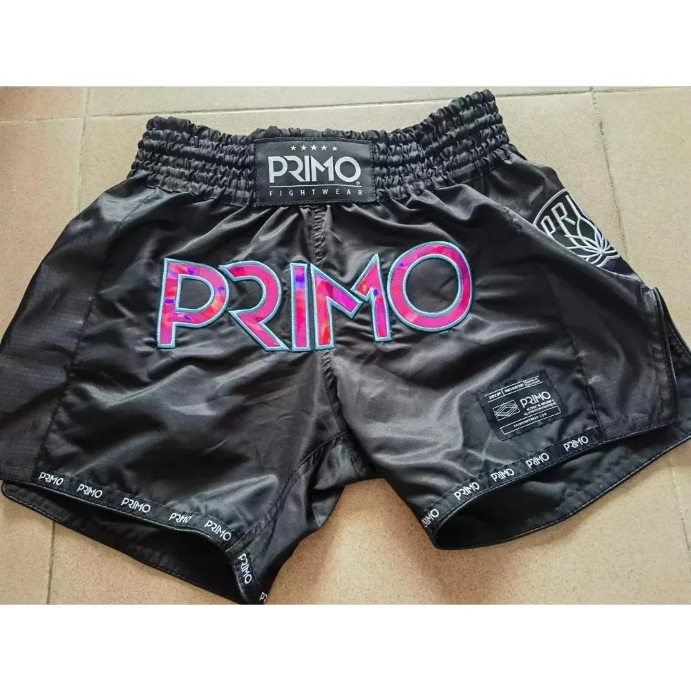Short de combat de gymnastique Muay Thai, style brodé, pantalon de sport de Combat, de Fitness, de b