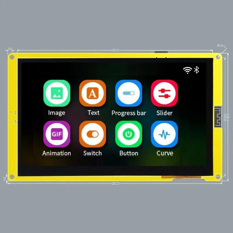 7 pouces ESP32-S3 HMI 8M PSRAM 16M Flash Arduino LVGL WIFI et Bluetooth 800*480 écran d'affichage in