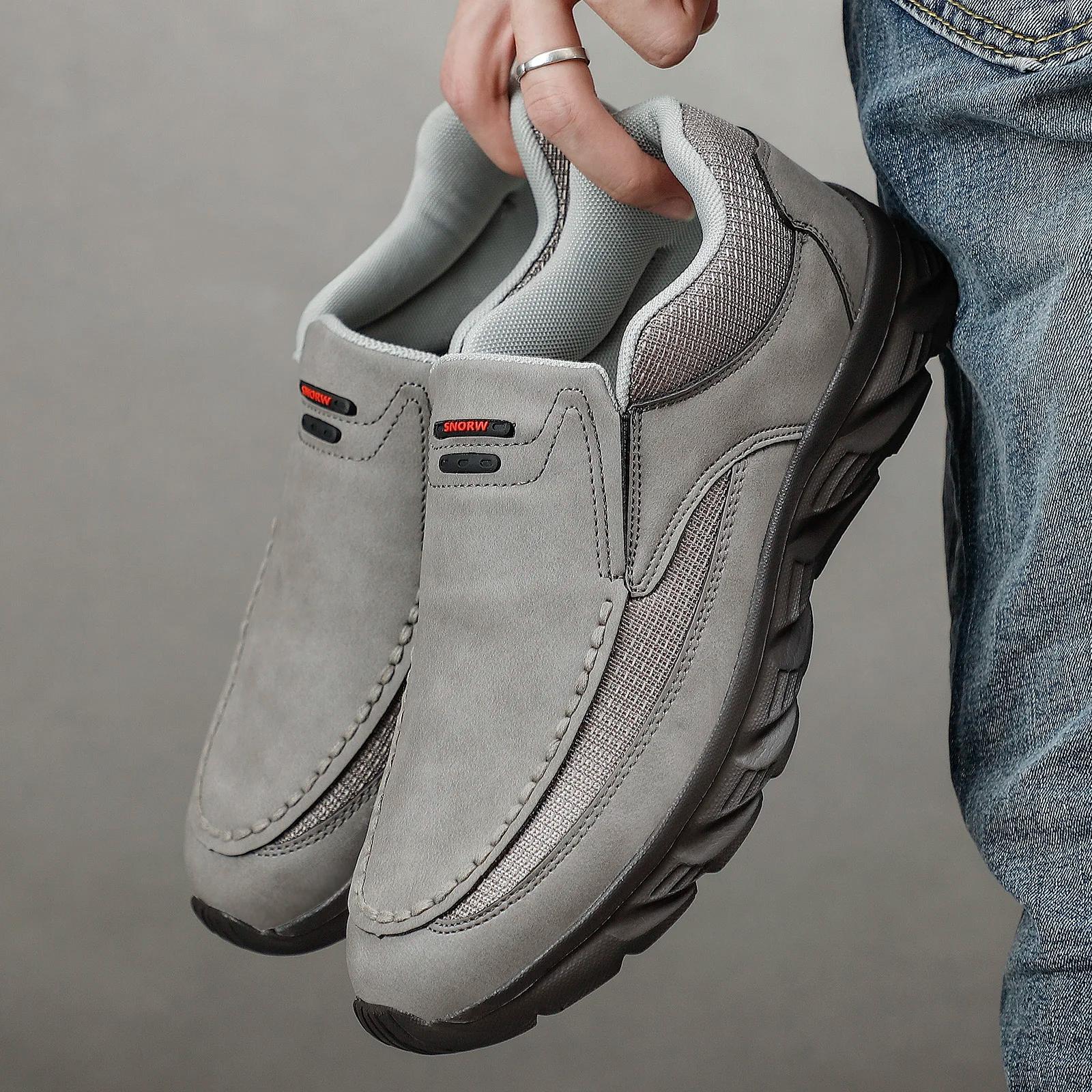 Mocassins homme cuir respirants 2024 - Baskets plates confortables - Chaussures décontractées nouveau modèle