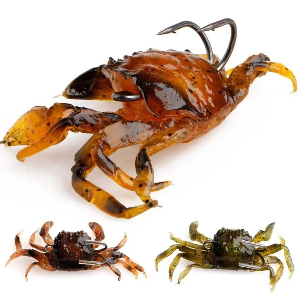 ALASICKA 5-10 pièces 8/10CM leurre de crabe Simulation 3D appât de crabe appât artificiel appât soup