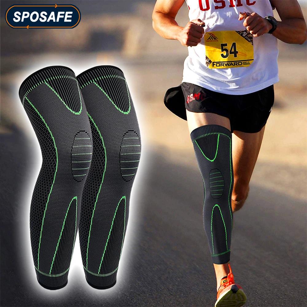 Manchons de Compression de jambe complète, 1 paire, genouillères, protection de soutien pour l'halté