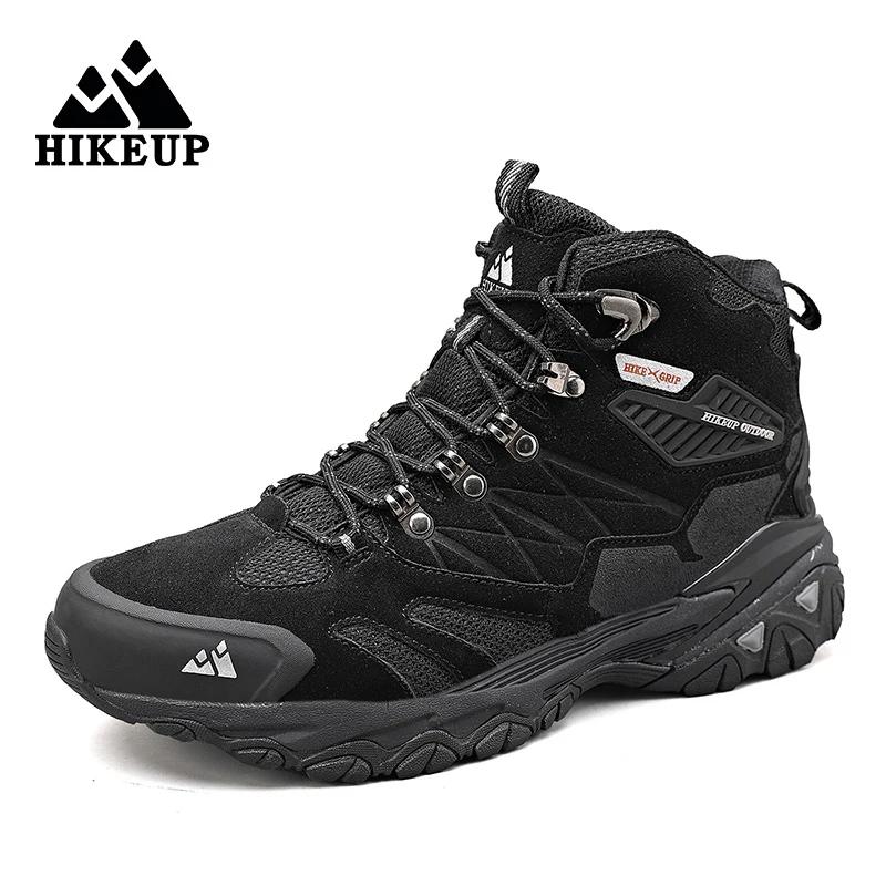Bottes de randonnée en daim pour hommes HIKEUP - Chaussures de trekking haut de gamme hiver