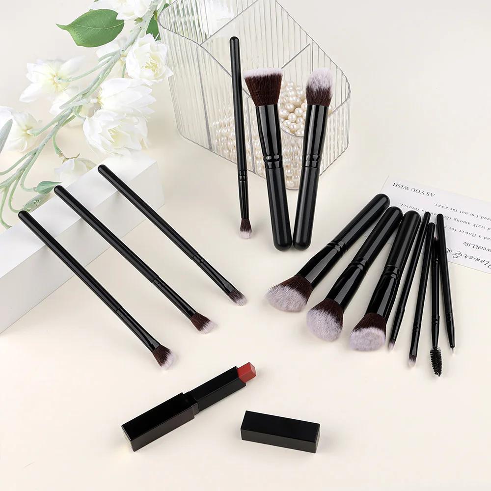Ensemble de pinceaux de maquillage doux et moelleux pour femme, fond de teint, fard à joues, poudre,