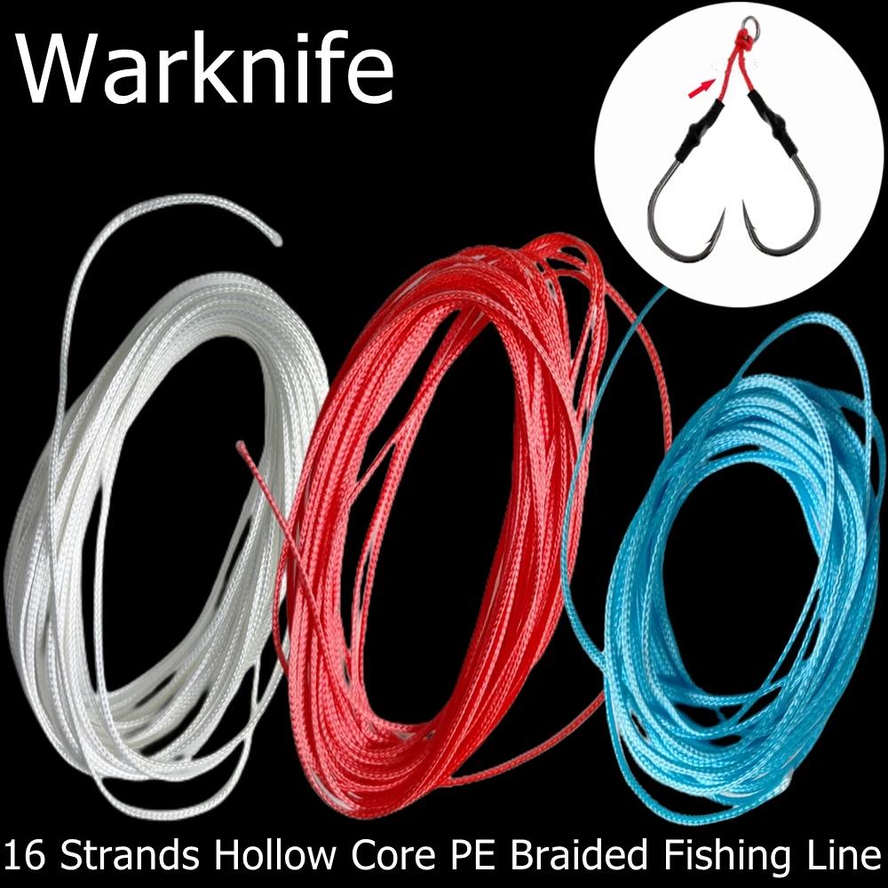 Warknife 10 m/lot 16 brins PE tresse ligne de pêche Super fort noyau creux corde pour Jig Assist cro