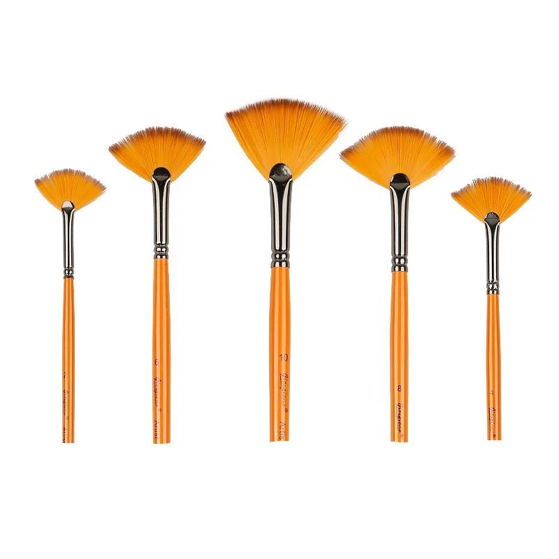 Brosse en forme d'éventail pour poterie, cheveux doux, bonne Absorption d'eau, bricolage, brosse de