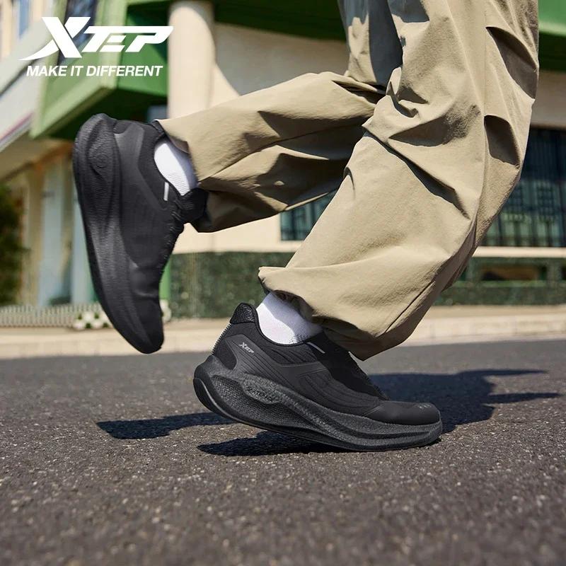 Xtep chaussures de course pour hommes 2025 hiver doux rebond plus fort Force propulsive amorti souti