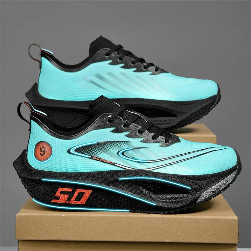 Chaussures de sport pour hommes amorti antidérapant plat résistant à l'usure baskets maille respiran