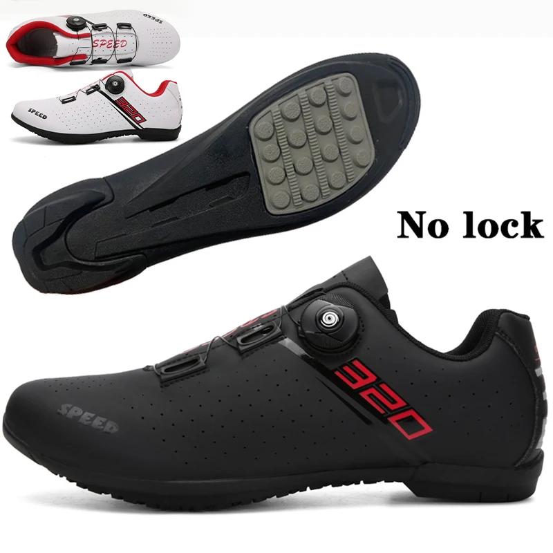 Chaussures de cyclisme professionnelles semelle extérieure en caoutchouc bouton boucle chaussures vt