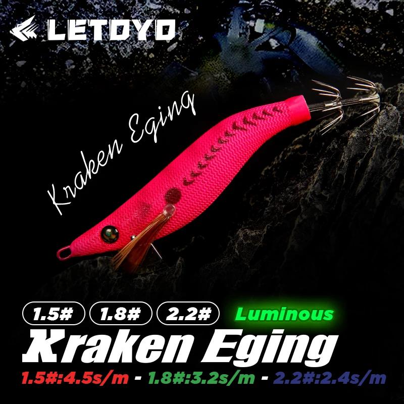 LETOYO 2.2# 1.8# 1.5# MINI leurre de calmar coulant Leurre de pêche au calmar lumineux Appât artific