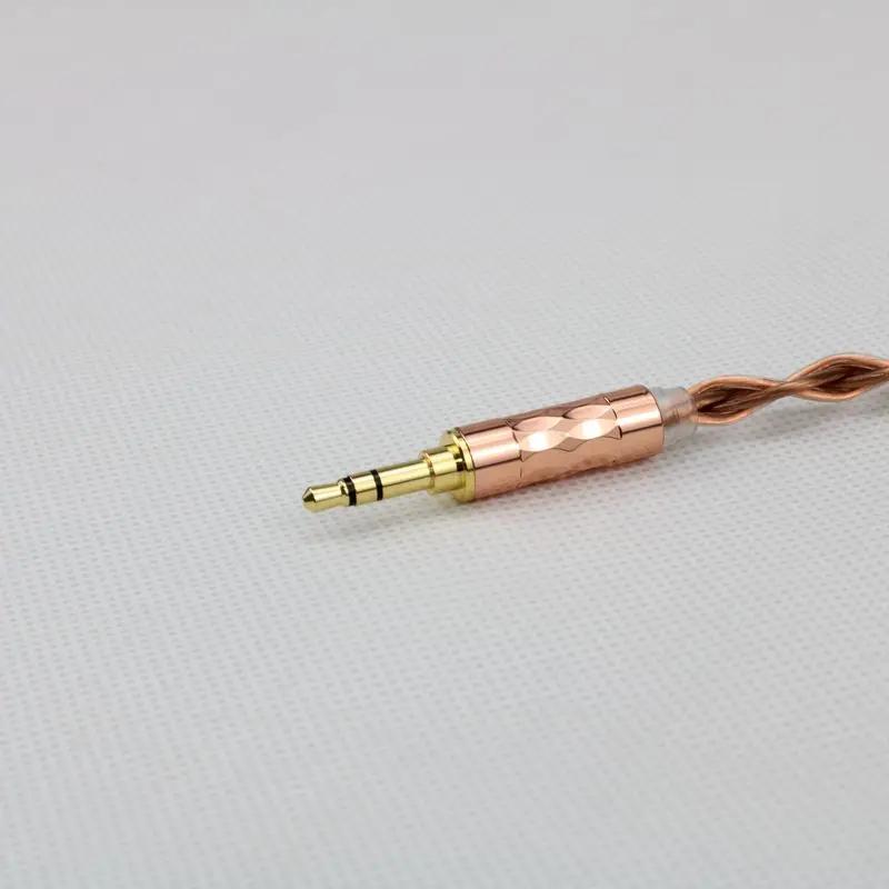 XINHS G10 4 cœurs 7N cuivre brillant + câble pour casque HIFI en cuivre foncé 7N