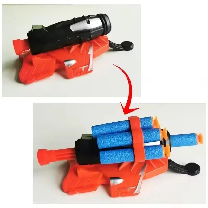 Jouet de poignet pour enfants, bracelet à cinq trous, lanceur de héros, ventouse à ressort souple, p