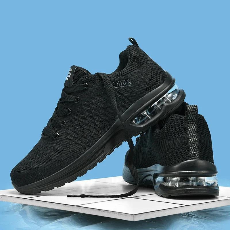 Chaussures de course légères à lacets pour hommes, baskets de sport de plein air décontractées en ma