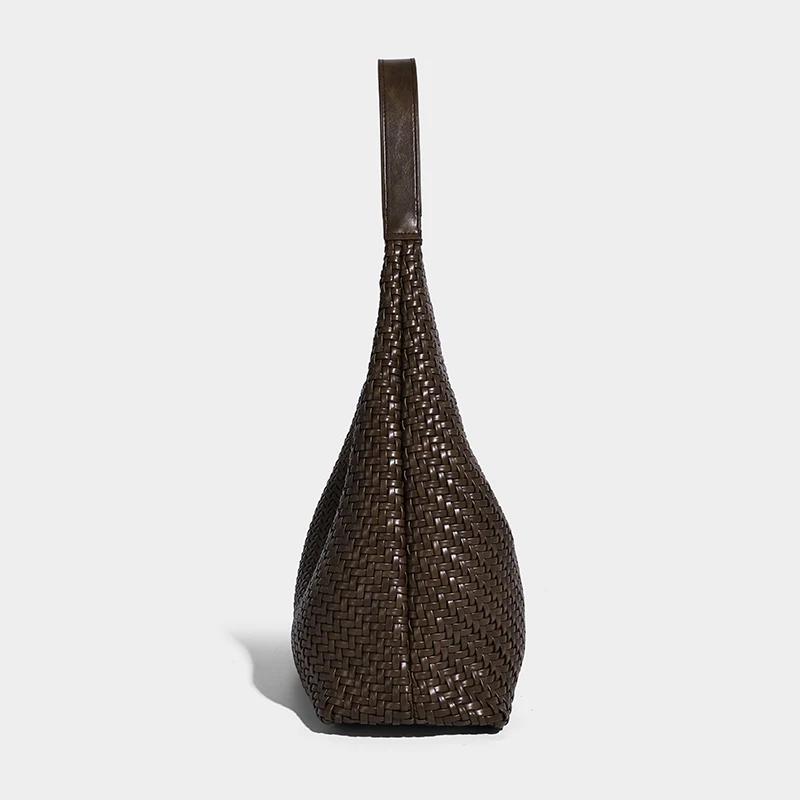 2025 Nouveau In Vintage Grande Capacité Underarm Épaule Livraison rapide main Weave Composite sacs f