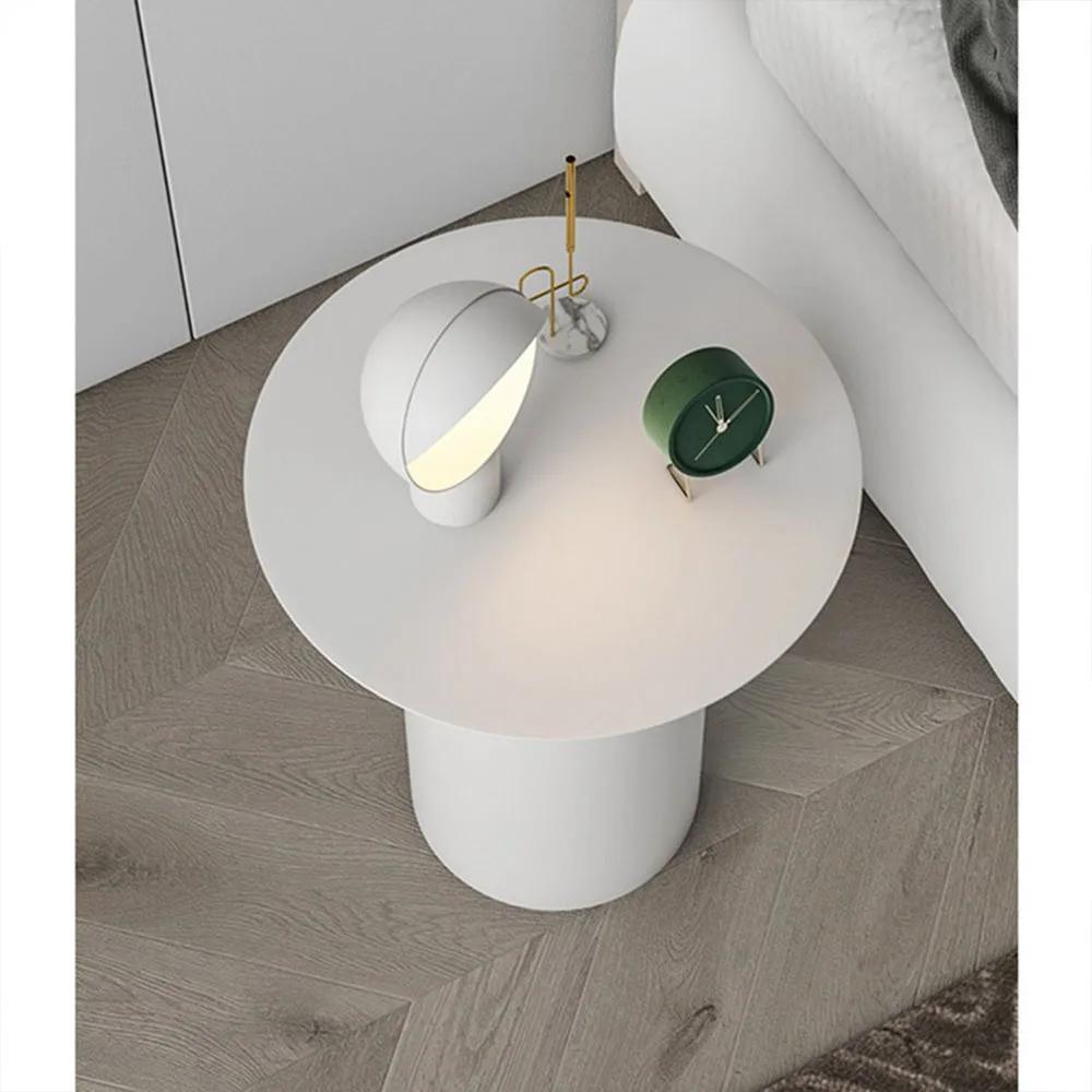 Table d'appoint ronde en fer de style nordique, luxe minimaliste, pour salon, coin de lit, plateau,