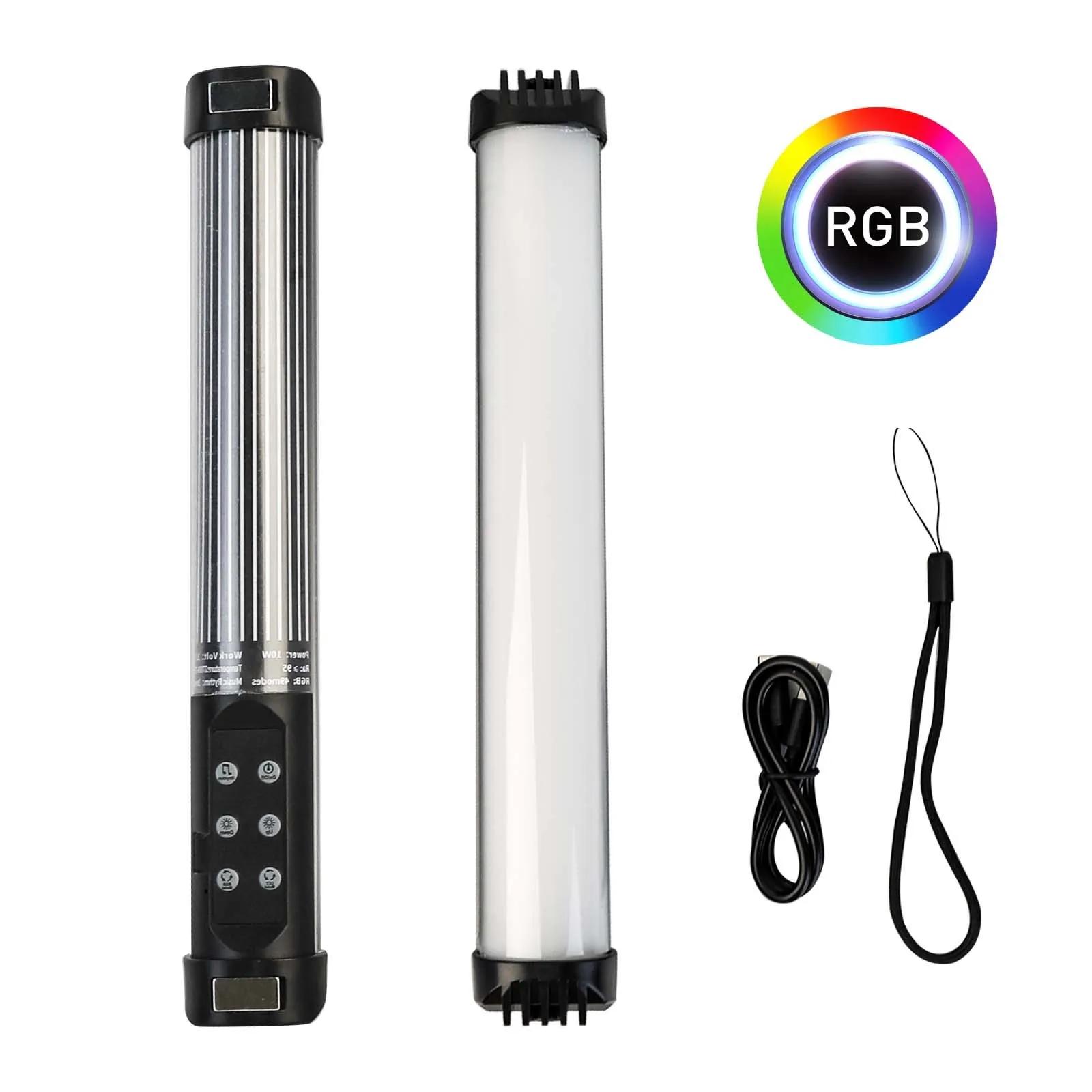 Mini éclairage photographique magnétique RGB 2700-7500K, bâton de lumière de remplissage LED portati