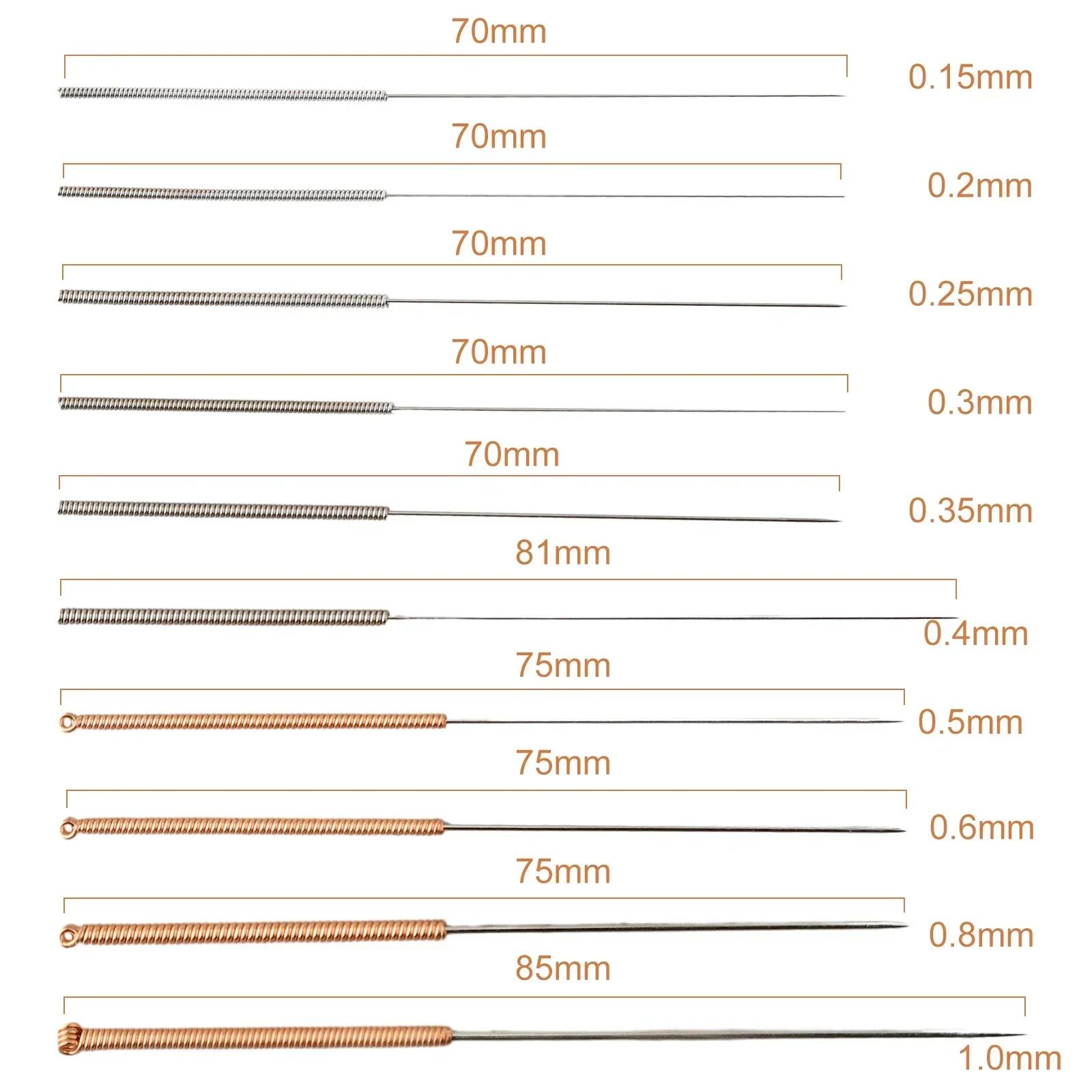 1 jeu d'aiguilles de nettoyage, buse de 0.15 à 1.0mm, aiguilles de nettoyage haute élasticité MK8 po