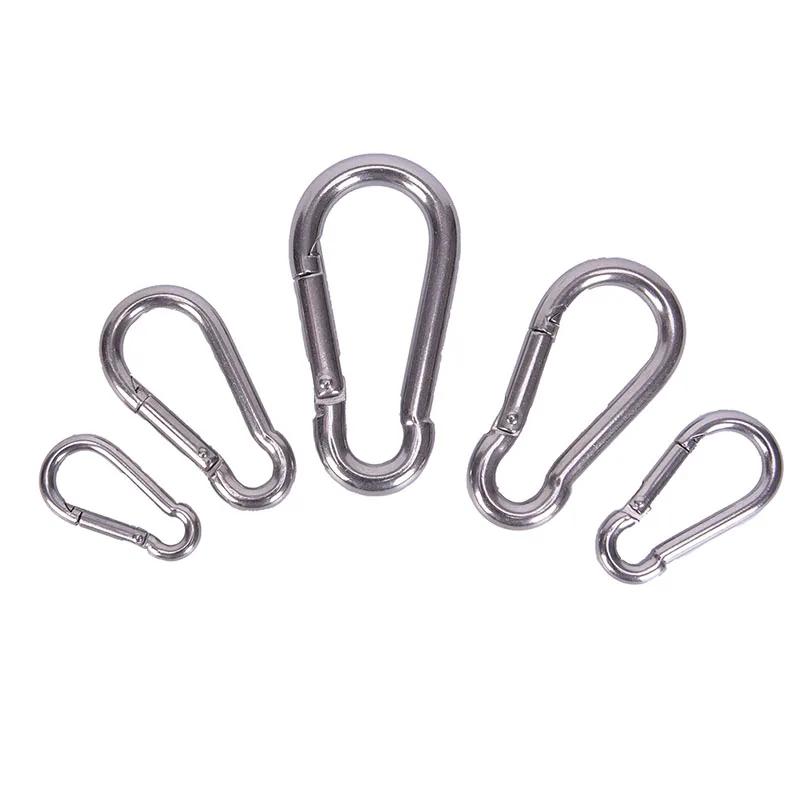 Mousqueton à ressort multifonctionnel en acier inoxydable 304, M4 M5 M6 M7 M8, crochet à anneau de v