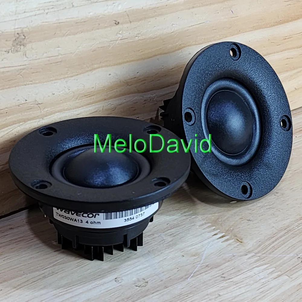Paire de 2 tweeters en néodyme Wavecor TW030WA13 Hiend à dôme en soie de 30 mm, 4 ohms, 100 W