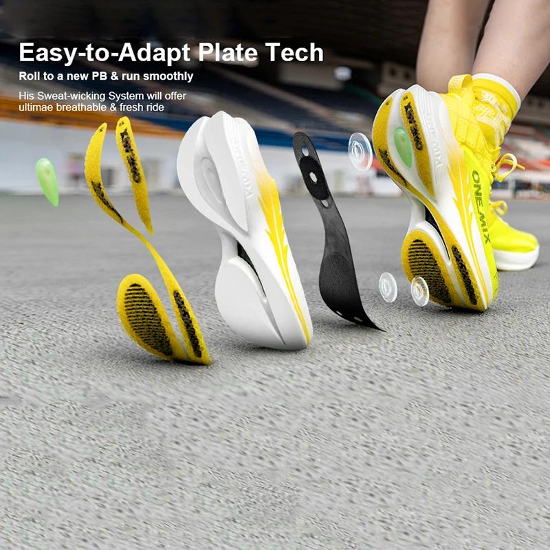 ONEMIX – chaussures de course pour Marathon, plaque de carbone, Support professionnel Stable, soulag