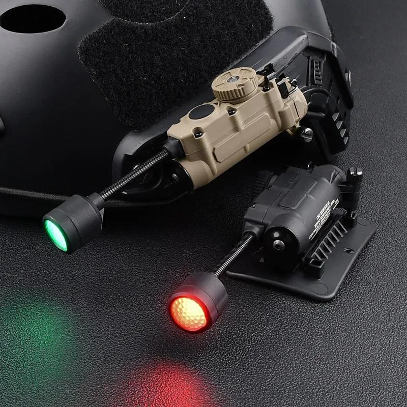 Sidewinder-Lampe frontale stroboscopique DulHelmet, lumière LED IR, rouge, vert, bleu, blanc, strobo