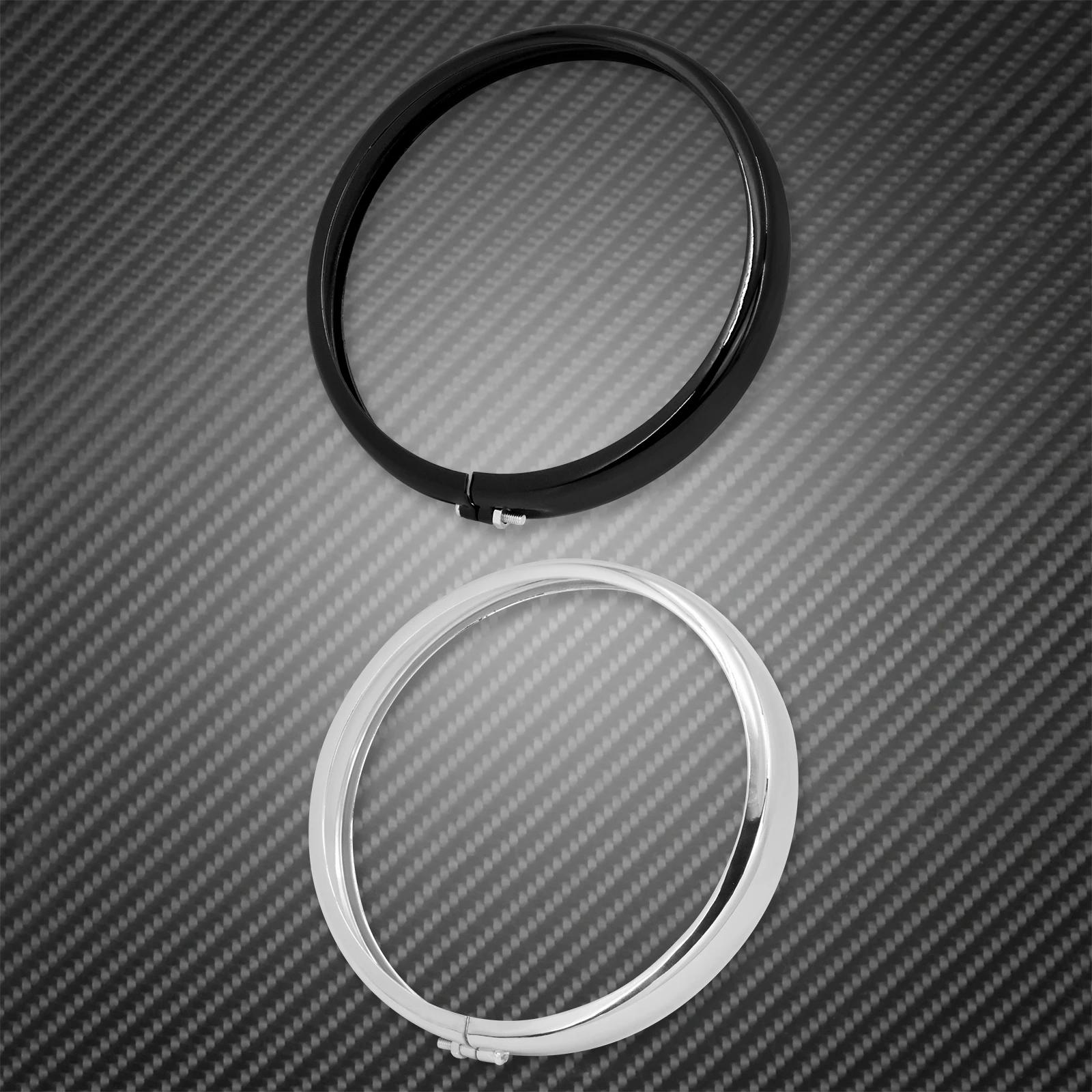 Anneau de garniture de phare de moto noir/Chrome, 5.75 pouces, pour Harley Sportster XL 1200 883 Dyn