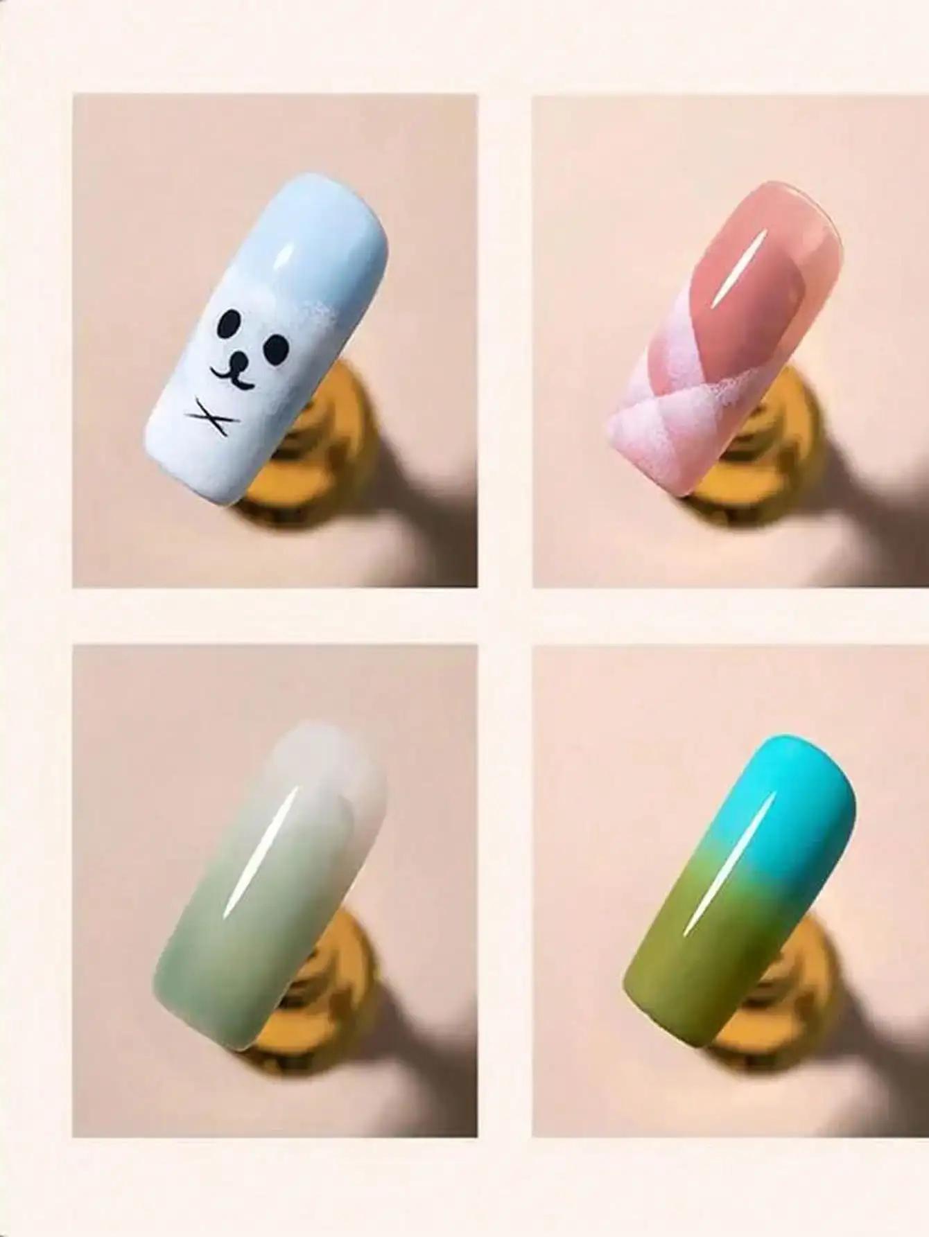 Ensemble de pinceaux pour Nail Art ombré, 2 pièces, ombre à paupières, fond de teint, Blush, pinceau