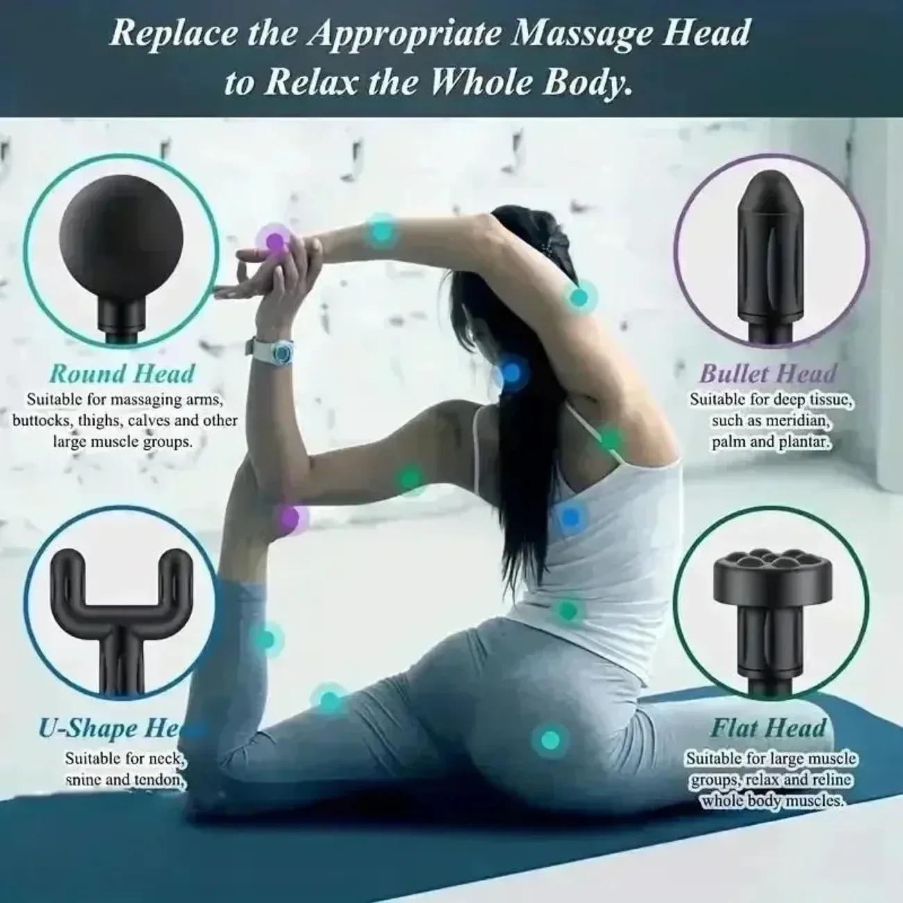 Mini pistolet de massage USB – Relaxeur de fascia portable pour le cou, les épaules et le dos, soula