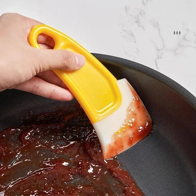 Spatule de nettoyage grattoir de cuisine lame souple grattoir brosse poêle sale Pot plats nettoyant