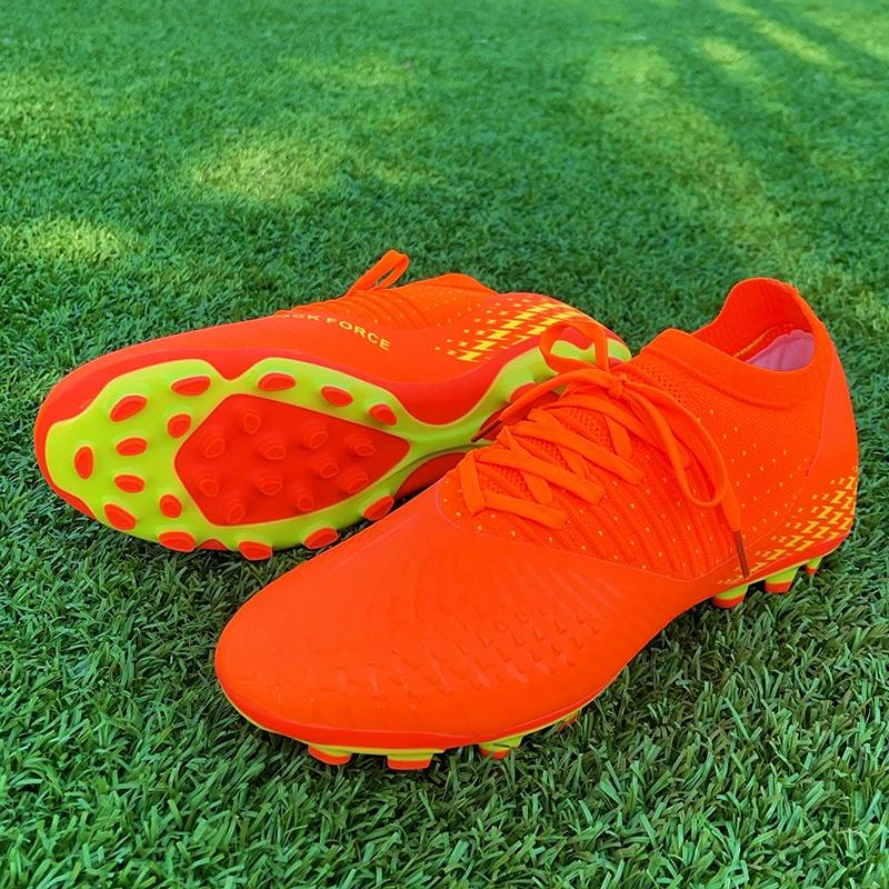 Crampons de football pour hommes et jeunes - Baskets d'entraînement en tricot respirantes