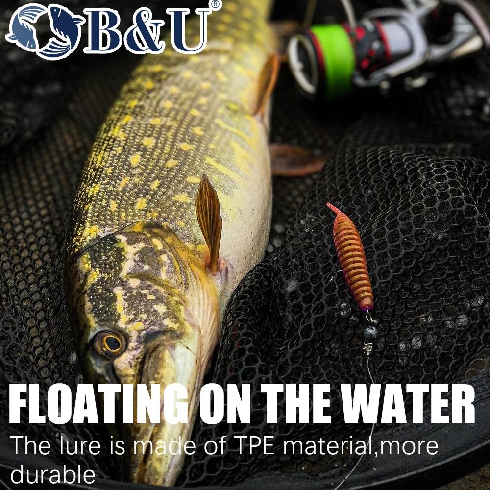 B & U 39mm 51mm TPR appât de ver flottant appât souple Tanta leurres de pêche Pesca carpe pêche bar