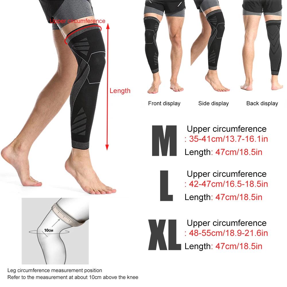 BraceTop 1 PC Manchons de jambe complets Manchons de jambe à compression longue Manchons de genou Pr