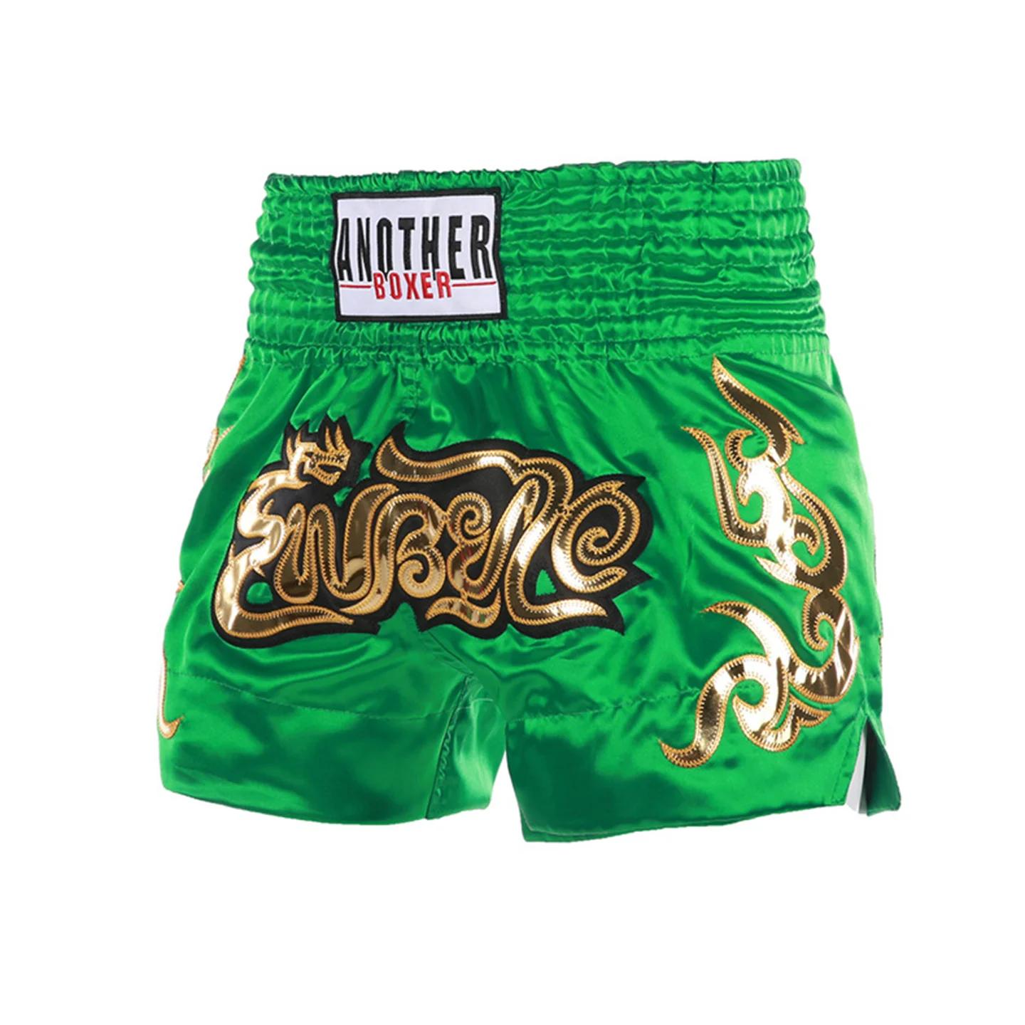 Anotherboxer Muay Thai Shorts Authentique broderie boxe troncs adultes et enfants combat gratuit San