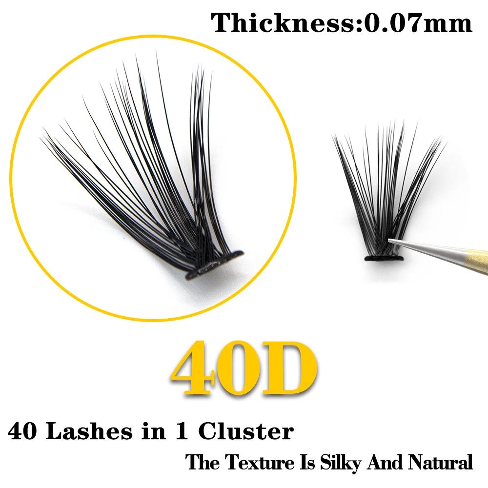 20D/30D/40D/50D 60 paquets Extension de cils de vison naturel 3D Volume russe faux cils outils de ma
