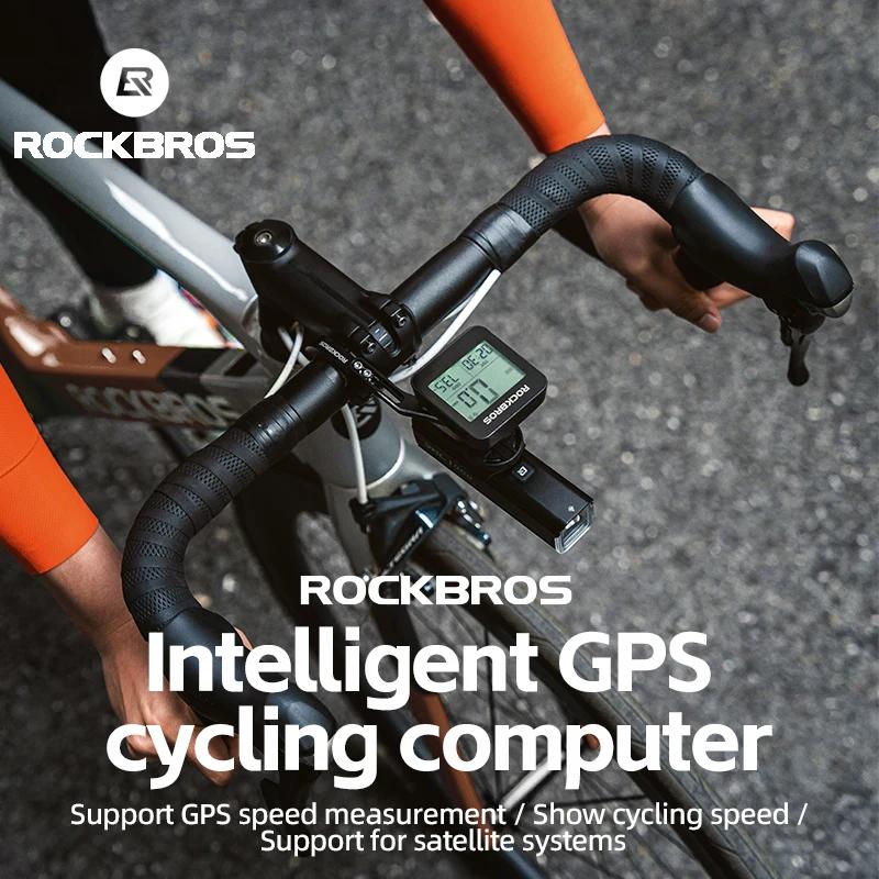 ROCKBROS-Ordinateur de vélo GPS, compteur de vitesse, vélo de route, VTT, IPX6, étanche, sans fil, c
