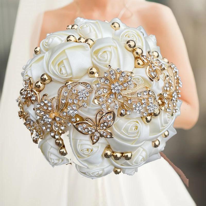 Offre spéciale rouge luxe magnifique mariage Bouquet de mariée élégant perle mariée demoiselle d'hon