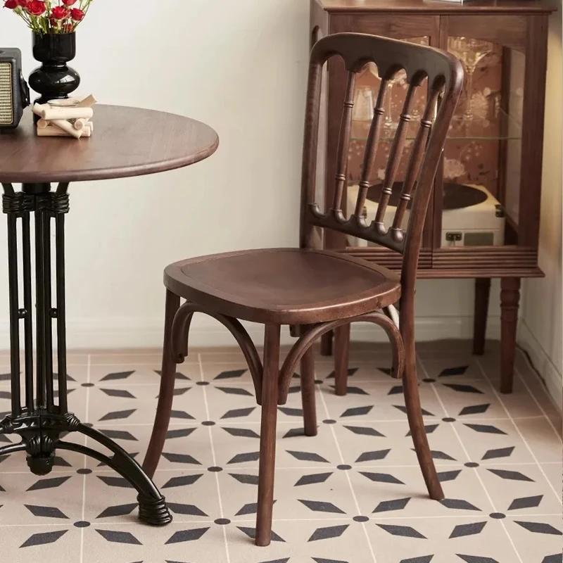 Chaise de salle à manger Napoléon vintage, siège tissé en rotin et bois massif, chaise d'appoint rét