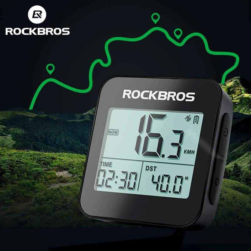 ROCKBROS-Ordinateur de vélo GPS, compteur de vitesse, vélo de route, VTT, IPX6, étanche, sans fil, c