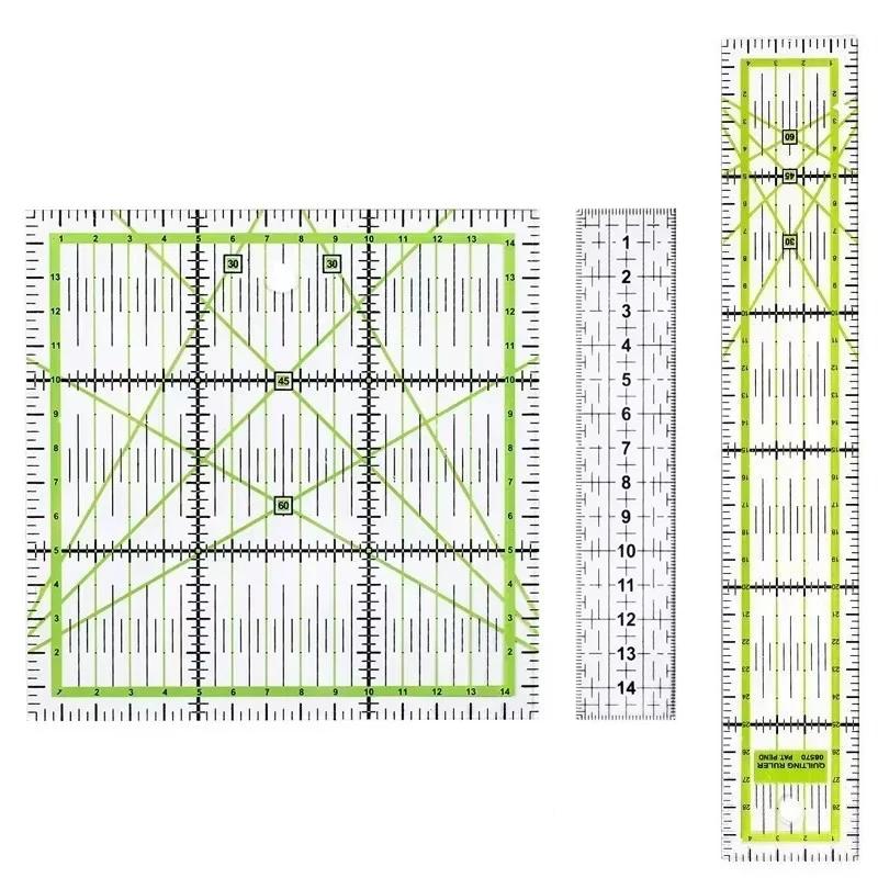 Règle de Patchwork de Quilting de 15cm, 1/2 pièces, règle de coupe de tissu, règles de couture en ac