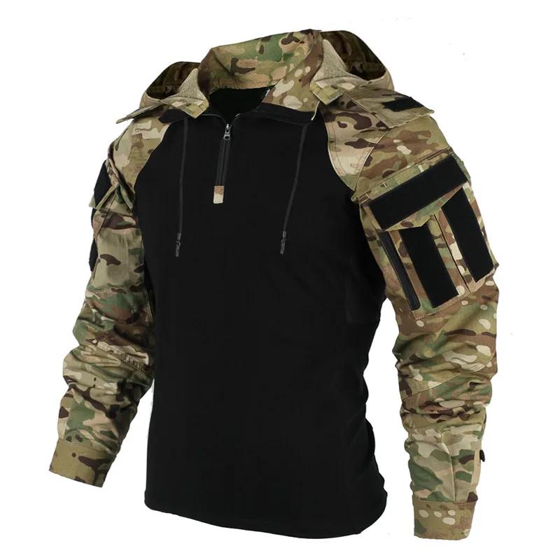 T-Shirt de Combat militaire Multicam de Camouflage CP de l'armée américaine pour hommes, chemise tac